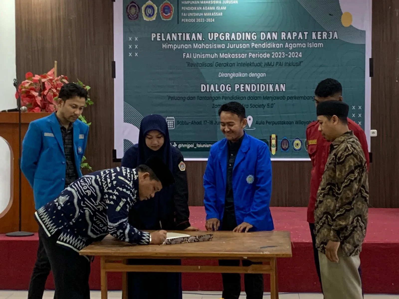 Pelantikan Pengurus HMJ PAI FAI Unismuh Makassar, WD III Dorong Penguatan Kapasitas Intelektual Mahasiswa